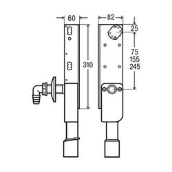 Viega Armaturenträger Prevista Dry Plus 8555.36 für Waschmaschinenanschluss... VIEGA-776398 4015211776398 (Abb. 1)