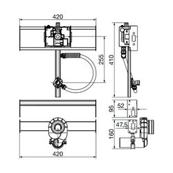 Viega Prevista Dry Plus Urinal Modul 8561, 1120-1300mm... VIEGA-824105 4015211824105 (Abb. 1)