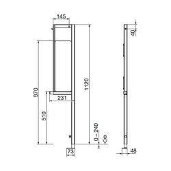 Viega Prevista Dry Befestigungselement Objektvariante 8570.71, Bein links, 1120mm... VIEGA-824112 4015211824112 (Abb. 1)