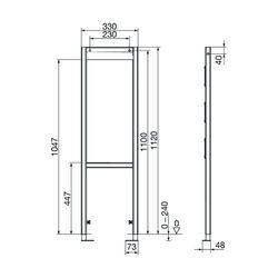 Viega Prevista Dry Befestigungselement Objektvariante 8570.72, 2 Beine, 1120mm... VIEGA-824136 4015211824136 (Abb. 1)