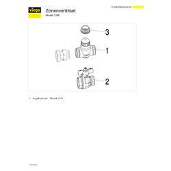 Viega Zonenventilset Durchgang 1286 für Regelung Heizkreisverteiler 1004 und 1006, DN 25... VIEGA-610005 4015211610005 (Abb. 1)