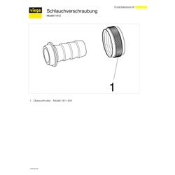 Viega Schlauchverschraubung 1812, konischdichtend, für ID-Schlauch 1/2", G 3/4", Messing... VIEGA-109073 4015211109073 (Abb. 1)