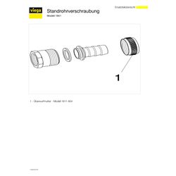 Viega Standrohrverschraubung 1841 in 3/8 Zoll x Rp1/2 Messing... VIEGA-145026 4015211145026 (Abb. 1)