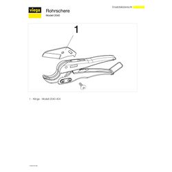 Viega Rohrschere 2040 für PE-Xc-Rohre d. 12-25mm, Stahl... VIEGA-117047 4015211117047 (Abb. 1)