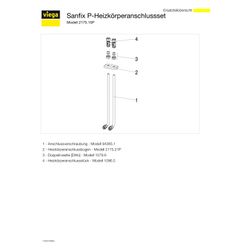 Viega Sanfix P Anschlussset mit SC-Contur 2175.15P, G 3/4" x 350x16mm, Messing matt-verni... VIEGA-440374 4015211440374 (Abb. 1)