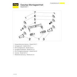Viega Easytop XL Montageeinheit 2230.11 für Wasserzähler, Qn 2,5 x Rp 1 1/4" x Rp 1 1/4",... VIEGA-717902 4015211717902 (Abb. 1)