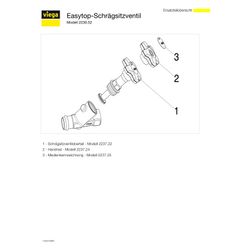 Viega Easytop XL Schrägsitzventil 2230.52, DN 50, d. 54mm x 2", Siliziumbronze... VIEGA-756727 4015211756727 (Abb. 1)