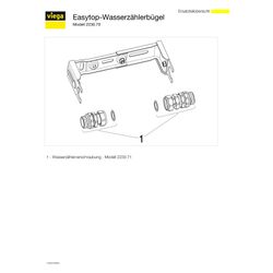 Viega Easytop Wasserzählerbügel 2230.70, Qn 6,0 x R 1 1/4" x R 1 1/4", Siliziumbronze... VIEGA-554422 4015211554422 (Abb. 1)