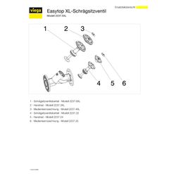 Viega Easytop XL Schrägsitzventil 2237.5XL, DN 80, 3/8", 8 Bohrungen, Siliziumbronze... VIEGA-757076 4015211757076 (Abb. 1)