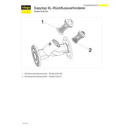 Viega Easytop XL Rückflussverhinderer 2239.4XL, DN 65, G 3/8", 8 Bohrungen, Siliziumbronz... VIEGA-757724 4015211757724 (Abb. 1)