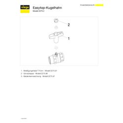 Viega Easytop XL Kugelhahn 2275.2, Rp 1", Siliziumbronze... VIEGA-746841 4015211746841 (Abb. 1)