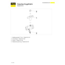 Viega Easytop XL Kugelhahn 2275.5, Rp 3/4", Siliziumbronze... VIEGA-746896 4015211746896 (Abb. 1)