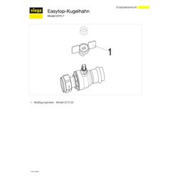 Viega Easytop XL Kugelhahn mit SC-Contur 2275.7, G 3/4" x d. 22mm, Siliziumbronze... VIEGA-747084 4015211747084 (Abb. 1)