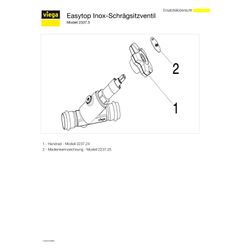 Viega Easytop Inox Schrägsitzventil mit SC-Contur 2337.5, DN 15, d. 18mm, Stahl nichtrost... VIEGA-757861 4015211757861 (Abb. 1)
