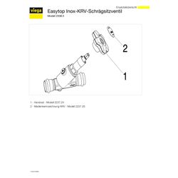Viega Easytop Inox KRV-Schrägsitzventil mit SC-Contur 2338.5, kombiniertes Freistromventi... VIEGA-757960 4015211757960 (Abb. 1)