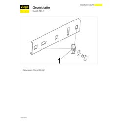 Viega Grundplatte mit SC-Contur Profipress G 26241 für Gas, 280x46mm, Stahl verzinkt... VIEGA-473723 4015211473723 (Abb. 1)