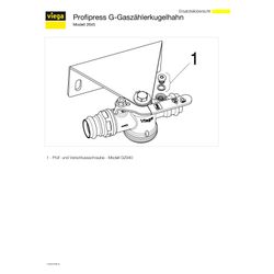 Viega Profipress G-Gaszählerkugelhahn mit SC-Contur 2645, d. 28mm, Messing... VIEGA-632717 4015211632717 (Abb. 1)