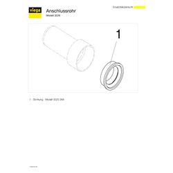 Viega Anschlussstutzen 3229, 50x50x130mm, Kunststoff, Weiß... VIEGA-106249 4015211106249 (Abb. 1)