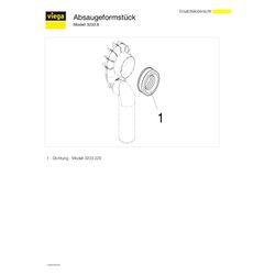 Viega Absaugeformstück 3233.8 für Urinal-​Becken, Ablauf senkrecht, Spülmenge 1-4l, d. 50... VIEGA-492458 4015211492458 (Abb. 1)