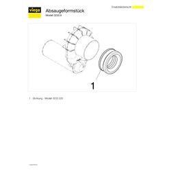 Viega Absaugeformstück 3233.9 für Urinal-​Becken, Ablauf waagerecht, Spülmenge 1-4l, d. 5... VIEGA-492465 4015211492465 (Abb. 1)