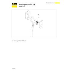Viega Absaugeformstück 3235 für Urinal-​Becken, d. 40x50mm, Kunststoff, Weiß... VIEGA-119430 4015211119430 (Abb. 1)