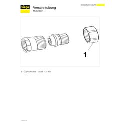 Viega Rohrverschraubung 3341 konischdichtend, R 3/4" x Rp 3/4", Rotguss... VIEGA-447014 4015211447014 (Abb. 1)
