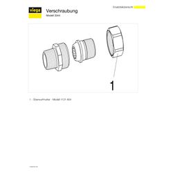 Viega Rohrverschraubung 3344 konischdichtend, R 1/2", Rotguss... VIEGA-446888 4015211446888 (Abb. 1)