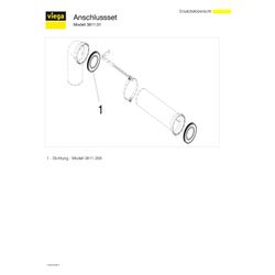 Viega Anschlussset 3811.01, 110x230/400mm, Kunststoff, Weiß... VIEGA-131777 4015211131777 (Abb. 1)