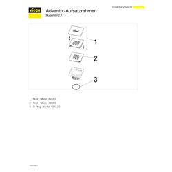 Viega Aufsatzrahmen 4912.2, 150x150mm, Kunststoff, Grau... VIEGA-534493 4015211534493 (Abb. 1)