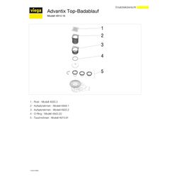 Viega Advantix Top Badablauf 4914.10, DN 50, Kunststoff, Grau... VIEGA-669195 4015211669195 (Abb. 1)