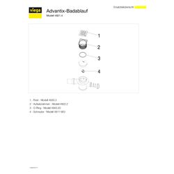 Viega Advantix Badablauf 4921.4, DN 40x50, Kunststoff, Grau... VIEGA-556907 4015211556907 (Abb. 1)