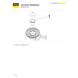 Viega Advantix Badablauf 4921.66, 40x70mm, Kunststoff, Grau... VIEGA-284626 4015211284626 (Abb. 1)
