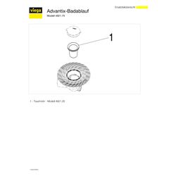 Viega Advantix Badablauf 4921.75, d. 70mm, Kunststoff, Grau... VIEGA-284657 4015211284657 (Abb. 1)