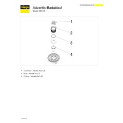 Viega Advantix Badablauf 4921.76, DN 50, Kunststoff, Grau... VIEGA-556938 4015211556938 (Abb. 1)