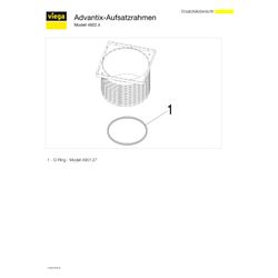 Viega Aufsatzrahmen 4922.4, 150x150mm, Kunststoff, Grau... VIEGA-534523 4015211534523 (Abb. 1)