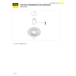 Viega Advantix Badablauf 4926.5, d. 50mm, Kunststoff, Grau... VIEGA-470937 4015211470937 (Abb. 1)