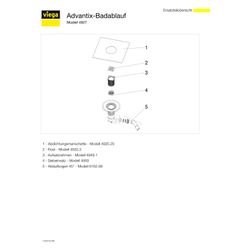 Viega Ablaufgarnitur 4927, DN 40x50, Kunststoff, Grau... VIEGA-557058 4015211557058 (Abb. 1)
