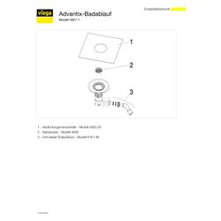 Viega Ablaufgarnitur 4927.1, DN 50, Kunststoff, Grau... VIEGA-557065 4015211557065 (Abb. 1)