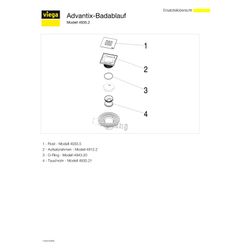 Viega Advantix Badablauf 4935.2, 40x50mm, Kunststoff, Grau... VIEGA-557140 4015211557140 (Abb. 1)