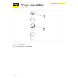 Viega Advantix Einsteckablauf 4937, DN 100, Kunststoff, Grau... VIEGA-663780 4015211663780 (Abb. 1)