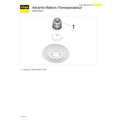 Viega Advantix Balkon-/Terrassenablauf 4945.2, DN 70, Kunststoff, Grau... VIEGA-289386 4015211289386 (Abb. 1)