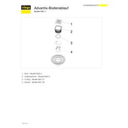 Viega Bodenablauf 4951.1, DN 70, Kunststoff, Grau... VIEGA-557195 4015211557195 (Abb. 1)