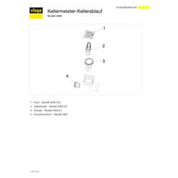 Viega Kellerablauf Kellermeister 4956, d. 100mm, Kunststoff, Schwarz... VIEGA-106003 4015211106003 (Abb. 1)