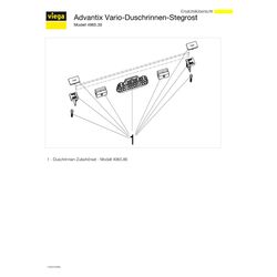 Viega Advantix Vario-Duschrinnen-Stegrost SR1 4965.30, 300-1200mm, Edelstahl... VIEGA-686284 4015211686284 (Abb. 1)