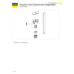 Viega Advantix Vario-Duschrinnen-Stegrostset SR1 4965.60, d. 200mm, Edelstahl matt... VIEGA-711832 4015211711832 (Abb. 1)