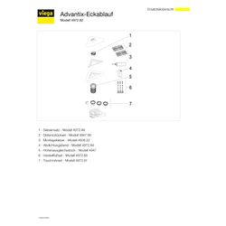 Viega Avantix Eckablauf 4972.82, DN 50, ohne Wandblech, Edelstahl... VIEGA-627010 4015211627010 (Abb. 1)