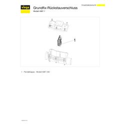 Viega Rückstausicherung 4987.1, d. 100mm, Kunststoff, Grau... VIEGA-305390 4015211305390 (Abb. 1)