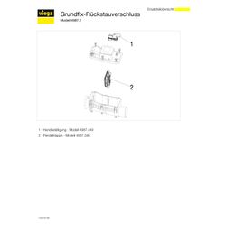 Viega Rückstausicherung 4987.2, d. 100mm, Kunststoff, Grau... VIEGA-305567 4015211305567 (Abb. 1)