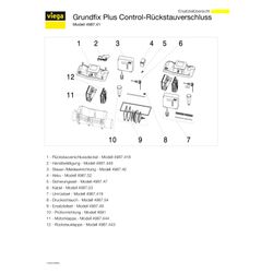 Viega Grundfix Rückstausicherung Plus 4987.41, DN 100, Kunststoff, Grau... VIEGA-667788 4015211667788 (Abb. 1)