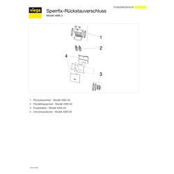 Viega Sperrfix Rückstauverschluss, 4995.3, DN 50, Kunststoff, Weiß... VIEGA-607166 4015211607166 (Abb. 1)